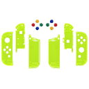 eXtremeRate ジョイコン用クリア交換シェル(ジョイコン本体は付属されません)、スイッチjoyconとスイッチOLEDモデルに対応用ハンドヘルドコントロ...