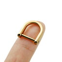 (TANJUN) 6個 1cmキーホルダー Dリング D型カン リング ハンドメイド アクセサリー パーツ 金具 手芸 材料 小物 ネジ式 (ゴールド)