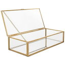 STOBAZA 透明 ジュエリー ボックス 透明 ディスプレイ ケース 絵柄 フレーム グラス ネックレス ジュエリー ボックス ガラス ジュエリー 花 影 ボ...