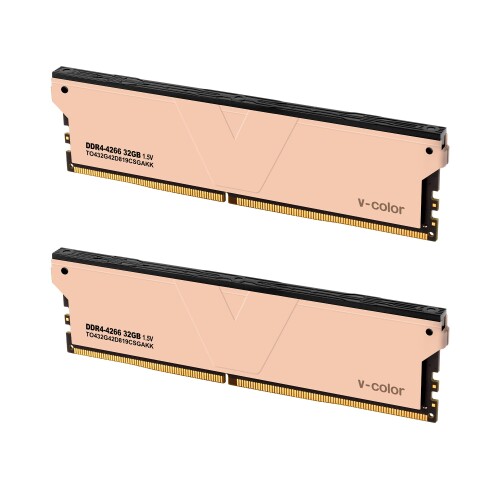 v-color Hynix IC ǥȥåPC ߥ󥰥 Skywalker Plus Golden Armis DDR4 4266MHz PC4-34100 64GB32GBx2 U-DIMM 2Gx8 1.5V CL19 ҡȥդ TO432G42D819CSGAKK