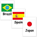 フラッシュカード■ハガキサイズ■ 英語カード.com Flashcards, English word cards (National flags) ■Post...