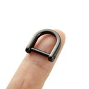 (TANJUN) 6個 1cmキーホルダー Dリング D型カン リング ハンドメイド アクセサリー パーツ 金具 手芸 材料 小物 ネジ式 (ブラック)