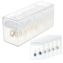 アクリルジュエリーボックス 透明収納ケース | 20個の防酸化PVCジュエリーバッグ付き | 旅行用ジュエリーボックス 耳飾り/リング/ネックレス対応 | レデ...