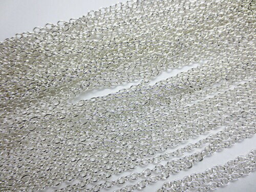 10m メタルネックレス用チェーン アクセサリーパーツ　シルバーカラー細超ロングサイズアクセサリー材料 ハンドメイドパーツ 　ヒューイ雑貨