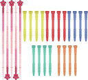 Getrays シリコン 配線用結束バンド、25本 6色 多機能 ケーブルクリップ 卓上への配線 電気ワイヤー USB充電ケーブル 結束バンド カーテン 傘 収納バンド、弾性 繰り返し再利用 ケーブル結