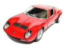 1971年式 ランボルギーニミウラ/レッド P400 ミニカー (1/34スケール) LAMBORGHINI-MIURA アメ車 ランボルギーニ クーペ プルバ...