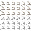 SUNNYCLUE 50個2色 クリスマス チャーム 鹿 ラインストンー チャーム トナカイ パーツ しか ピアス 鹿 動物 イヤリング 枝角 ネックレス クリ...