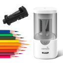 Tenwin 電動シャープナー 電動鉛筆削り 子供用 人気 ACアダプター 鉛筆削り 電動 6-12mm色鉛筆 芯先調整機能付き 削りすぎ防止 学校 事務用 プ...