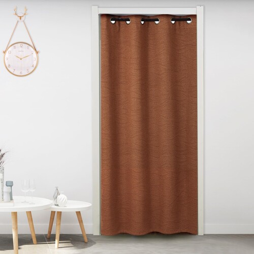 HAVARGO 間仕切りカーテン 断熱防寒 のれん 180cm丈 暖簾 おしゃれ 目隠し アコーディオンカーテン 冷気遮断 (紅葉色, 120X180)