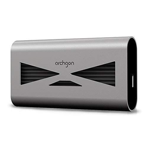 Archgon 500GB USB 3.2 OtSSD A~jE➑ M`V[gt |[^u  3D NAND NVMe SSD ی[P[Xt Windows/MacΉ ő1040MB/b S93-Silver (500GB, Vo[)