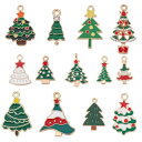 SUNNYCLUE 62個13種 クリスマス チャーム クリスマスツリー チャーム クリスマス 樹 パーツ ツリー ピアス 冬 イヤリング 木 ネックレス 松の...