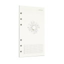 Zelten 1パックA6 45枚スケジュールルーズリーフパンチ紙6穴ルーズリーフクリップ個人整理日記ノート再充填可能プランナ