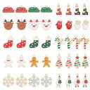 SUNNYCLUE 40個10種 クリスマス チャーム クリスマスツリー チャーム 雪だるま パーツ メリークリスマス ピアス 雪の華 イヤリング 鈴 ネックレ...
