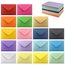 VANRA 封筒 横型 レターセット 17色 150枚セット 24.1×10.5cm 無地封筒 vフラップ 自己粘着 メッセージカード用封筒 封筒セット 結婚式...