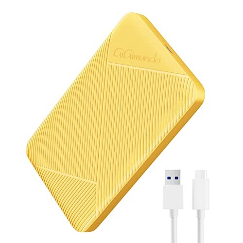 GiGimundo 2.5C` HDD P[X n[hfBXNP[X USB 3.0ڑ SATA 9.5mm/7mm SATA HDD SSD Ή 6Gbps]x 6TBeʑΉ Hsv UASPΉ USB C-USB A P[ut ubN(C-yellow)