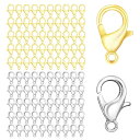 カニカン パーツ シルバー ゴールド 各100個セット 12mmネックレス ブレスレット アンクレット 金具 留め具 アクセサリー ストラップ パーツ ハンドメ...