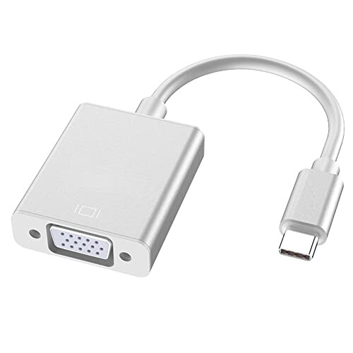 USB C to VGA アダプタ タイプCオス から VGAメス アダプタ Google Chromebook Pixel、Lenovo 900、Dell XPS 13などTYPE-Cポート携帯に対応