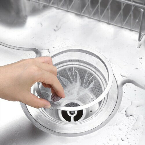 (fanituhan) 排水口 ゴミ受け 水切りネット100個付属 排水溝 水切りネットホルダー ステンレス製 キッチン用 排水口リング バスケットいらず 浅型 枠がより広く 重く 浮かない 流し台 シン