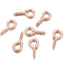 ネジヒートン*200個 uvレジン アクセサリー パーツ 金具 ハンドメイド 手芸 クラフト DIY (4*8mm, ローズゴールド)
