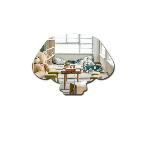 MACCGIKMIRO かわいい犬 堅牢 アクリル鏡 非ガラス 破砕防止 アクリル壁鏡 装飾鏡 枠なし 使用 住宅 部屋装飾