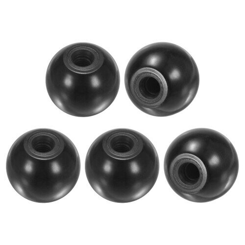 M METERXITY 5個入りのねじ込み式ボールノブ M6メスねじ25mm直径。旋盤/機械/芝刈り機用の熱硬化性ボー..
