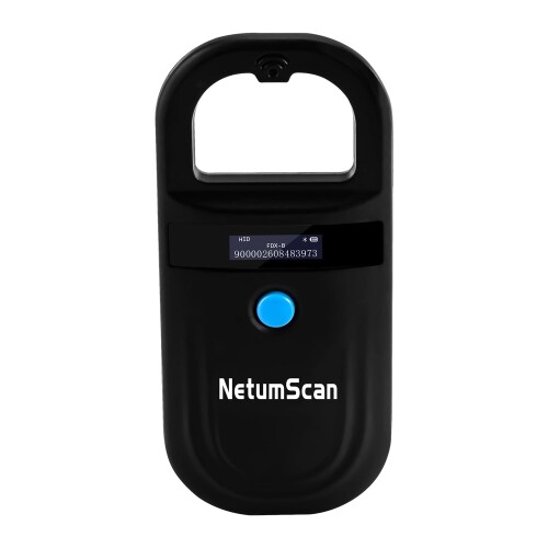 NetumScan アップグレードされたペットマイクロチップリーダースキャナー、256 データストレージ動物タ..