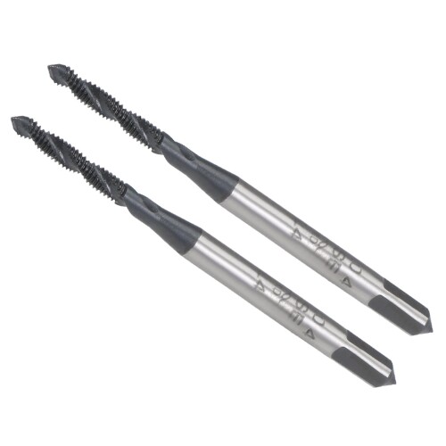 CoCud 螺旋フルートねじ切りタップ M2X0.4スレッドサイズ ニトライドコーティングHSSタッピングツール ..