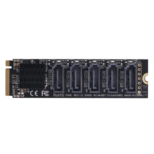 Xiwai NGFF NVME M-Key PCI Express to SATA 3.0 6Gbps 5|[g A_v^[ Ro[^[ n[hhCugJ[h JMB585 2280