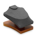 Woodten ネックレスホルダー木製ジュエリー スタンドネックレス ディスプレイ スタンド高級ファッション(濃い灰色)SM08102