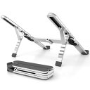 ZenRich ノートパソコンスタンド PCスタンド タブレットスタンド 折りたたみ式 laptop stand 人間工学設計 腰痛 猫背 姿勢改善 6段高さ/角度調整可能 滑り止め 持ち運び PC/MacBook/ラップトップ/i