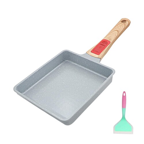 RANXINGST 卵焼き フライパン IH・ガス火 くっつかないセラミックコーティング＆取っ手の取れる対応 オーブン＆食洗機対応 お手入れやすい PFOA PFOS フリー ブルー