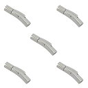 UNICRAFTALE 5セット 穴径4mm 304ステンレス製バヨネット式クラスプ プレス式 チューブ コラム 管状クラスプ ヒモ留め 紐留め 留め金 エンド...