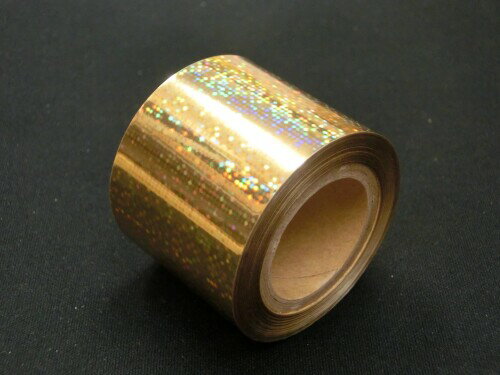 村田金箔 革用 ホットスタンプ 箔押し ホログラムホイル (ゴールド・ドット柄) (レザークラフト向け・本革・皮革用) 35mm×30M