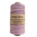 Hemp Show マカロンカラーパレット ヘンプ製1mm 麻紐(ヘンプ100%) 130m巻 (タイム(紫みの赤))