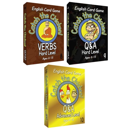 英語のカードゲーム 3 pack HARD LEVEL Catch the Chicken ENGLISH CARD GAME 説明 Elevate English learning to new heights with the "Catch the Chicken - 3 Pack Hard Level" card game bundle! Designed to challenge and inspire young minds, this engaging set includes three distinct packs of cards that will turn language acquisition into an exhilarating adventure. Unleash the power of verbs with the brown Verb Pack, where hard-level nouns take center stage. Encourage your child's linguistic growth as they navigate the intricacies of advanced vocabulary, expanding their language skills with each card played. The black English Q&A Pack takes learning a step further, offering hard-level questions and answers that encourage critical thinking and comprehensive language comprehension. Spark insightful conversations and boost language fluency as your child delves into thought-provoking inquiries. For those ready to embrace the pinnacle of language mastery, the gold Advanced Level English Q&A Pack provides a rich assortment of challenging questions and answers. These cards are designed to stimulate advanced learners and foster in-depth language understanding, enhancing vocabulary and communication skills. "Catch the Chicken" isn't just a card game; it's a dynamic, action-oriented learning experience that makes education truly enjoyable. As kids race to "catch" knowledge through gameplay, they'll absorb essential language skills in a way that feels like pure entertainment. Ignite your child's passion for language with the "Catch the Chicken - 3 Pack Hard Level" bundle. Watch as they soar through hard-level nouns, tackle complex Q&A, and master advanced English, all while having a blast. Order now and witness language proficiency take flight in the most exciting way possible! 商品コード57066564481商品名英語のカードゲーム 3 pack HARD LEVEL Catch the Chicken ENGLISH CARD GAME※他モールでも併売しているため、タイミングによって在庫切れの可能性がございます。その際は、別途ご連絡させていただきます。※他モールでも併売しているため、タイミングによって在庫切れの可能性がございます。その際は、別途ご連絡させていただきます。