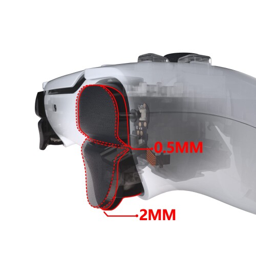 eXtremeRate ps5コントローラーショルダーボタンに対応用のクリックヘアトリガーキット、ps5コントローラーCFI-ZCT1（BDM-010&BDM-020）に対応用のカスタムフラッシュショットトリガーストップ