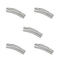UNICRAFTALE 5セット 穴径5mm 304ステンレス製バヨネット式クラスプ プレス式 チューブ コラム 管状クラスプ ヒモ留め 紐留め 留め金 エンド...