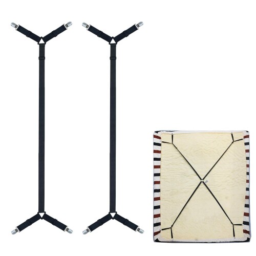 kasanidika ベットシーツクリップ ズレ防止クリップ (2個セット) 布団クリップ シーツ固定 コーナー止..