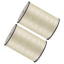 Kozelo 2pcs 薄いレザー用ワックス糸 -(0.55mm x 137ヤード) レザークラフトDIY製本用 実用的な長いワックスコード縫製糸|PET&ワッ...