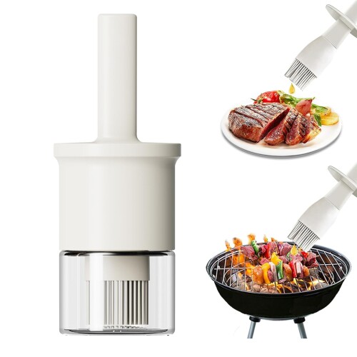 EsiFare 油ポット 油ひき シリコン 油さし 調理器具 オイルボトル ブラシ付き 300ML 大容量 調味料入れ 保存容器 醤油 オリーブオイル オイル 液体ドレッシングボトル ガラス素材 防塵 高温