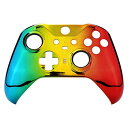 eXtremeRate xbox one elite series 2 (モデル1797)コントローラーに対応用メッキ交換フェースプレートシェル、xbox elite series 2 coreコントローラーに対応用ソフトタッチ正面シェルケース&アクセン