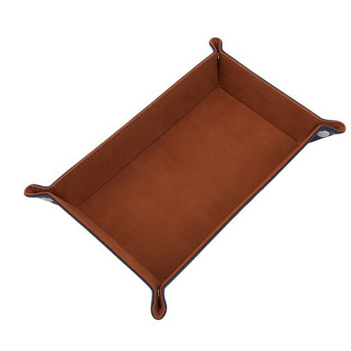 レザートレイ 折り畳み式 アクセサリートレイ 小物入れ こものいれ ボックス 腕時計 鍵 スマホ メガネ アクセサリー リモコン 収納ボックス 携帯便利 おしゃ...