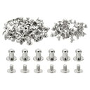 PATIKIL 衣類用5mmスタッド 100セットスタッドレザーリベットコーンスボタンヘッドメタルスクリュースタッドポスト衣類革工芸靴パンク 5x8x8.5mm...