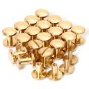 シカゴスクリュー 20個入り 10×4×8mm 真鍮組ネジ コンチョ バッグ ベルト 底びょう リベット スタッズ パーツ 鋲 リベット スタッド ネジ式 レザークラフト DIY ハンドメイド パーツ