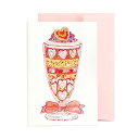 メッセージカード 封筒付き Strawberry Parfait m01-008