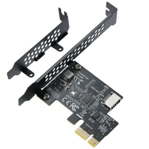 BEYIMEI PCI-E 1X to USB 3.2 GEN1 5Gbps Type-E A-Key拡張カード、デスクトップPC用フロントパネルType-Cインターフェイス(ASM1042A)
