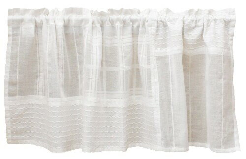 カフェカーテン おしゃれ かわいい 北欧 Sunnyday Fabric オフ ホワイト 無地 約120cm幅x45cm丈