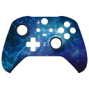eXtremeRate xbox one elite series 2 (モデル1797)コントローラーに対応用交換フェースプレートシェル、星空のデザインxbox elite series 2 coreコントローラー対応用ソフトタッチ正面シェルケース&ア