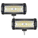 CO LIGHT LED作業灯 デッキライト LEDフォグランプ 作業灯 3色 6つの照明モード 点灯メモリー機能 120W 21600LM LED投光器 ワークライト投光器 12v-24V 兼用 防水 防塵 防震 取付け自由 省エネルギー