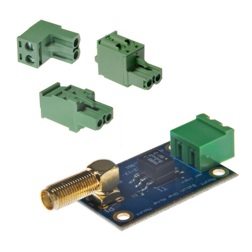 Balun One Nine v2 Barebones - 短波用のアンテナ入力保護付きの小型低コスト9：1（1：9）HFアンテナバランおよびUnun。 ソフトウェア無線（RTL-SDR）、Ham It Up、SDRPlayに最適